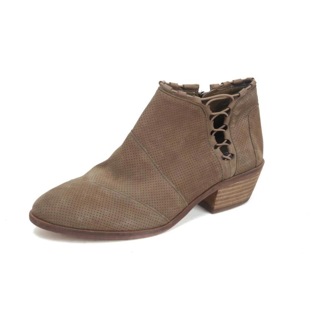 *READ* Vince Camuto Pandormia Lace Up Suede Ankle Boots Women's Sz 10M Shoes